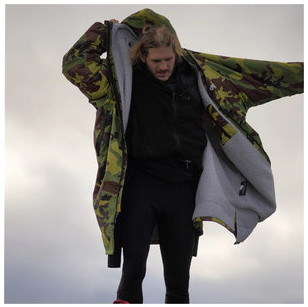 Dryrobe Advance Long Sleeve Change Robe V3 DR104V3 - Camouflage / Grey